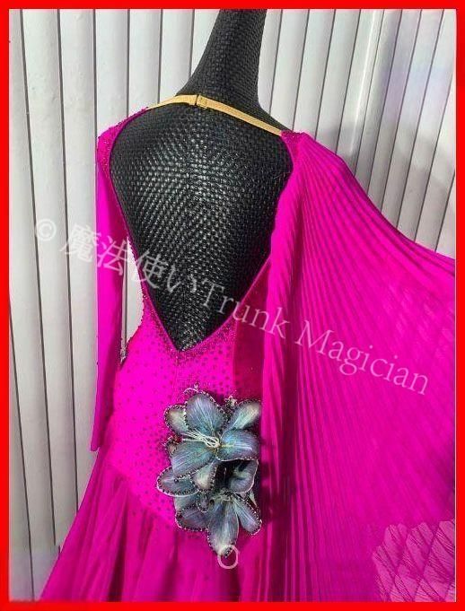  オーダーメイド 社交ダンス衣装 花 ストーン ドレス ドレス ダンス衣装 社交ダンス