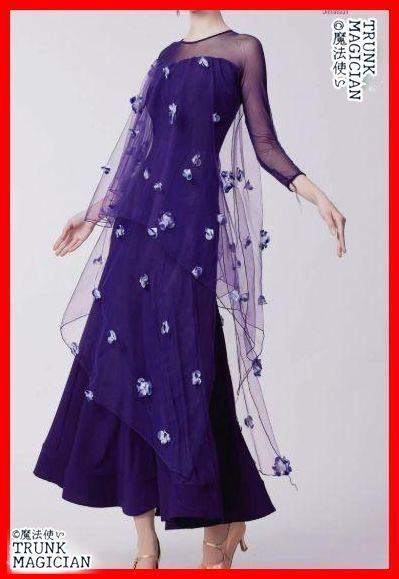 ♥ 社交ダンスドレス スタンダードラテンドレス メッシュ オーダーメイド