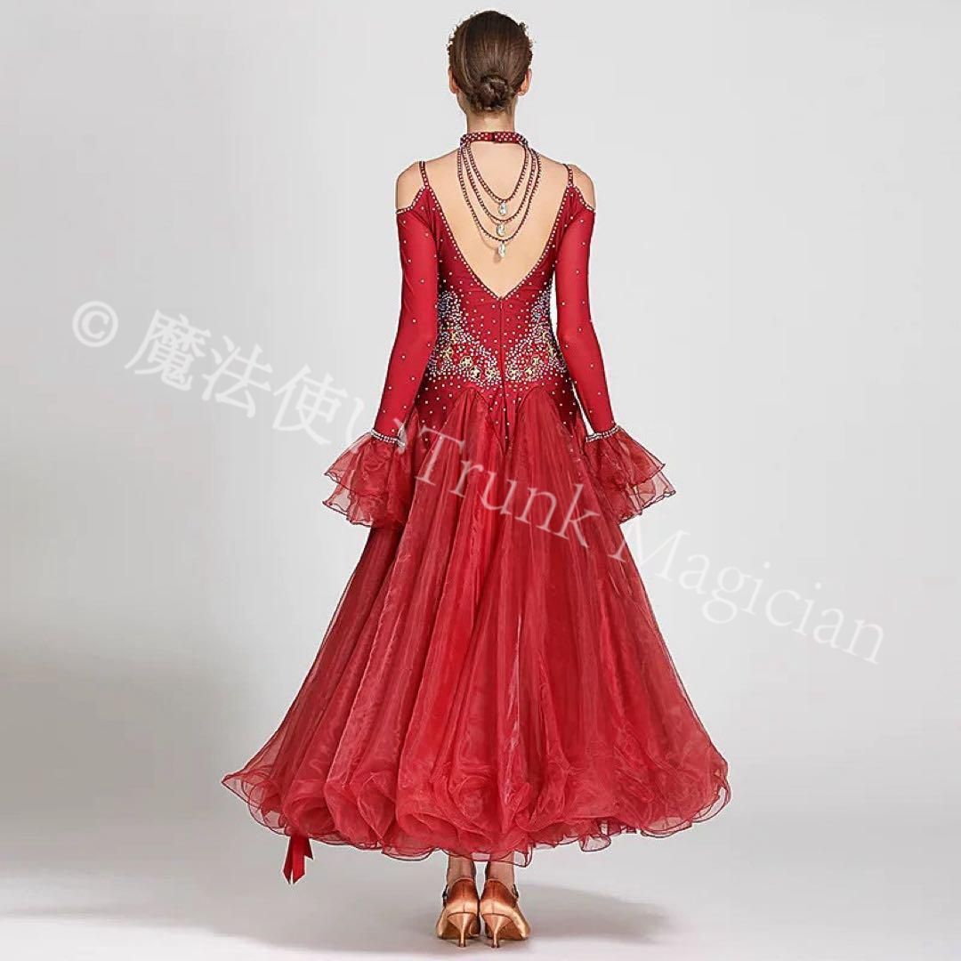 新品未使用】20豪華ストーン付スタンダードドレス?競技会や発表会に