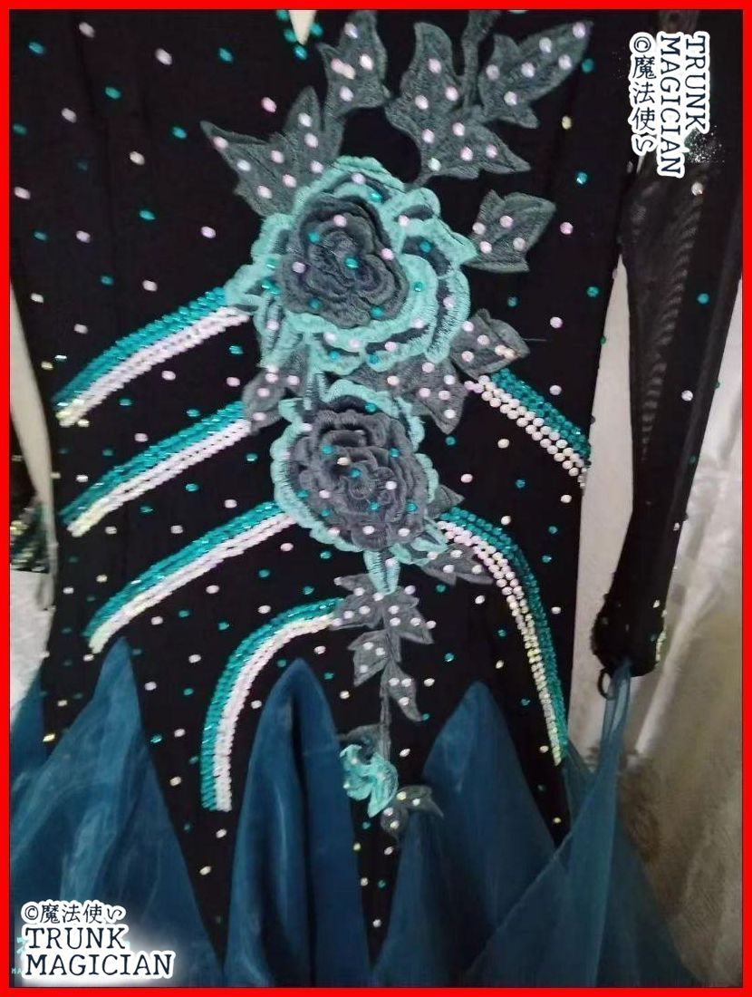 社交ダンスドレス 刺繍