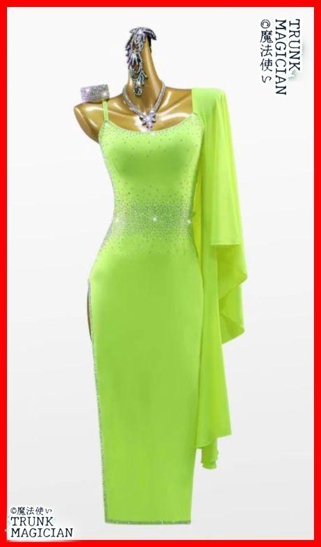 社交ダンスドレス ラテンドレス デモ ルンバ 裾ストーン オーダーメイド