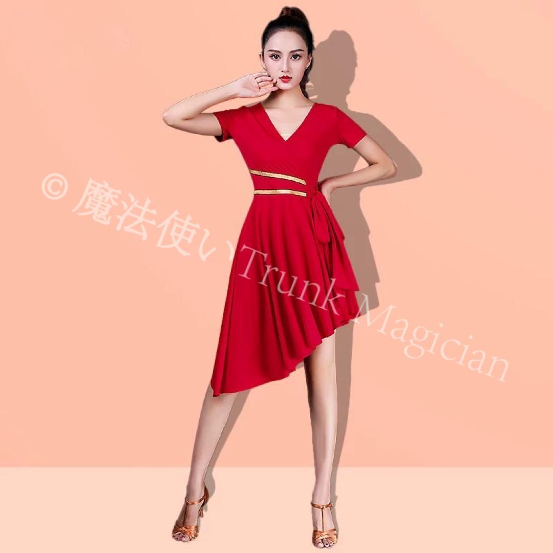 20ラテン向け練習着 フィット感抜群のダンス練習着 ワンピースタイプ