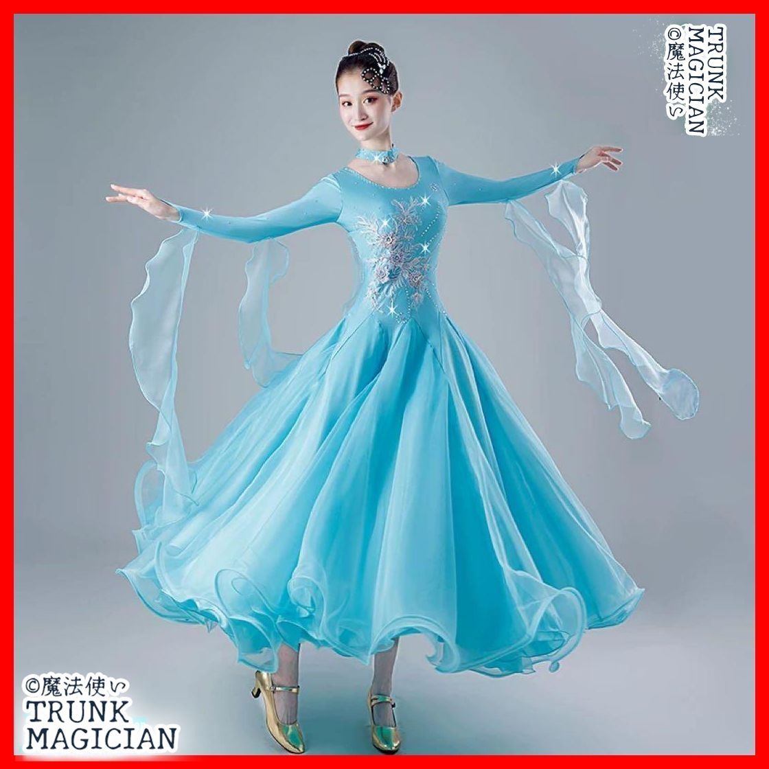 ♥ 全新♥ 華やかスタンダードドレス ダンスパーティーやデモ 発表会に