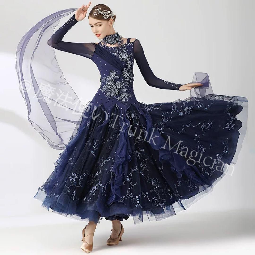 20発表会に最適 星柄 ドレス競技会 デモにも