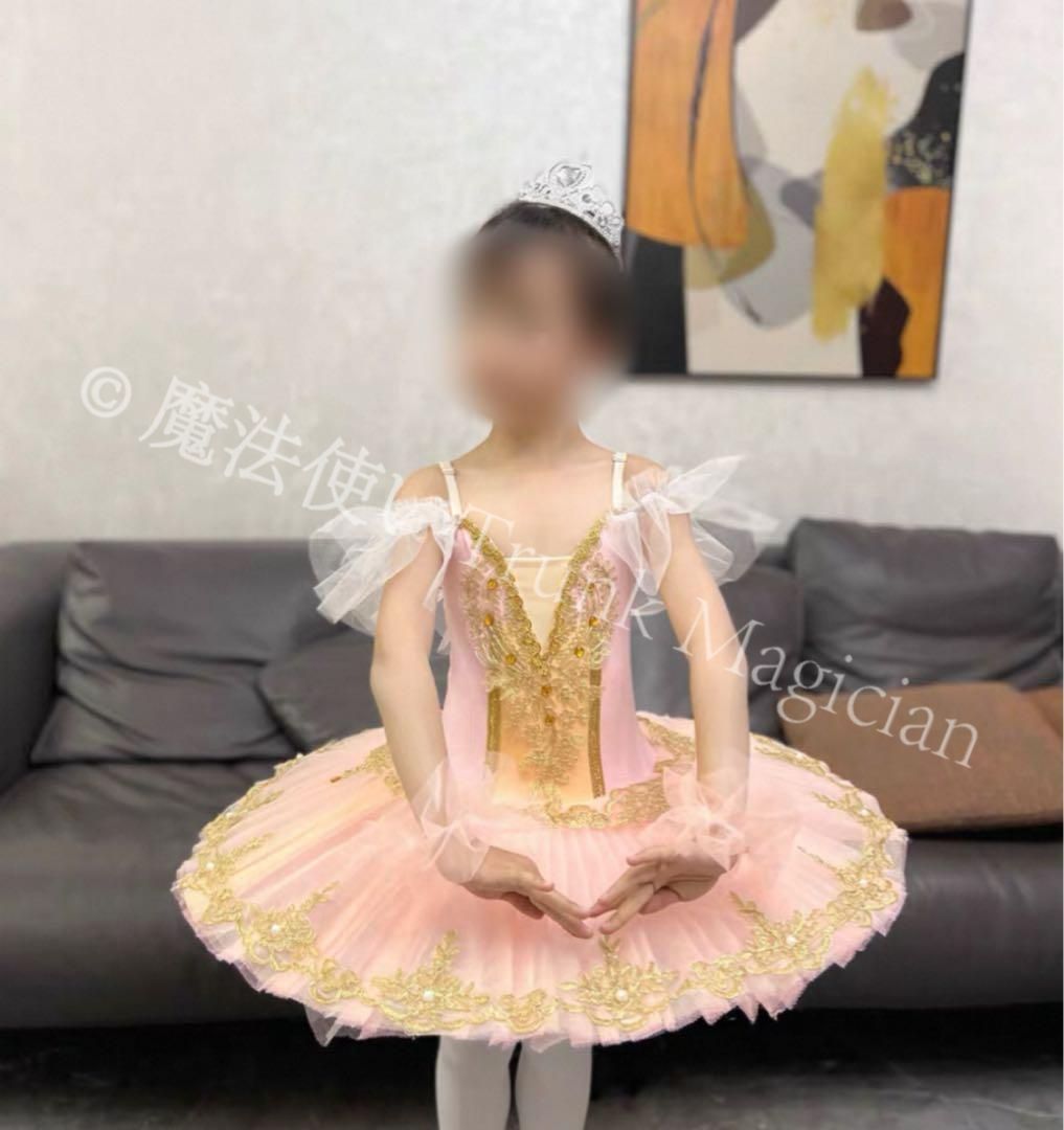  ゴールドレースが華やぐ 子供用バレエ ステージ衣装 チュチュ その他 ダンス バレエ