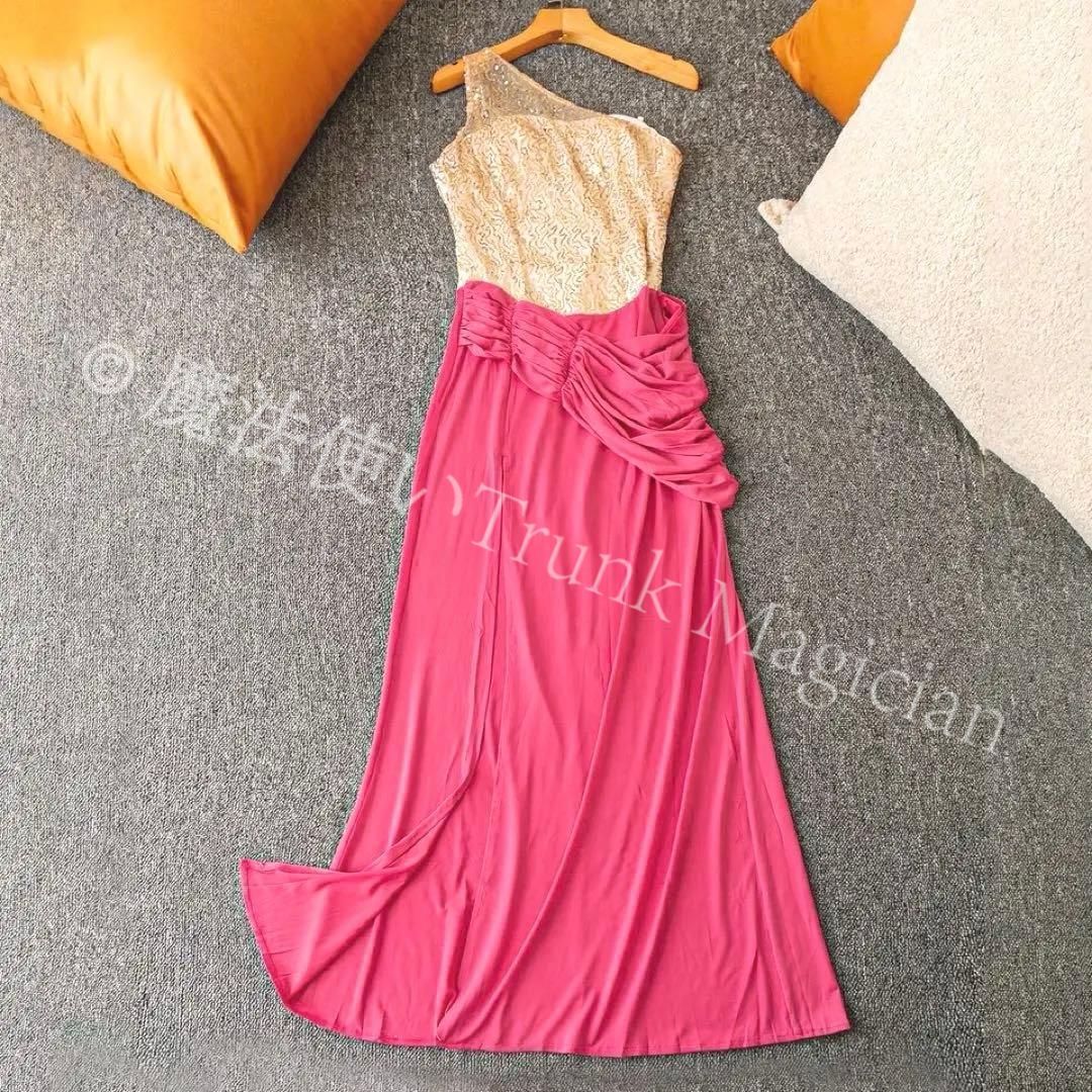 ♥ 豪華スパンコール スリットワンピース パーティードレスで際立つあなたに