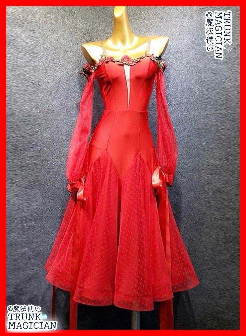 ♥ 全新♥ 華やかなスタンダードドレス 競技会やデモ 発表会に最適なデザイン