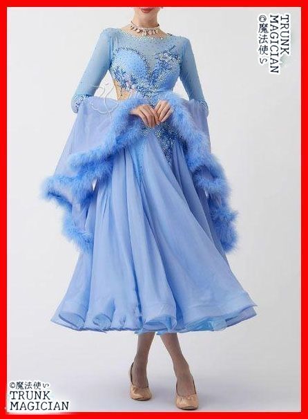 オーダーメイド 社交ダンス衣装 ドレス フロート付