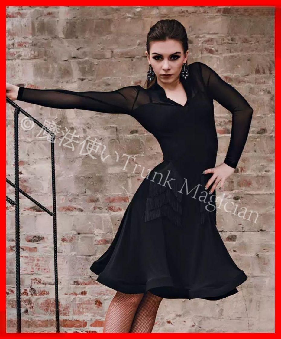 全新 ノービス級競技会にも フリンジ付 ラテンドレス 練習着にも