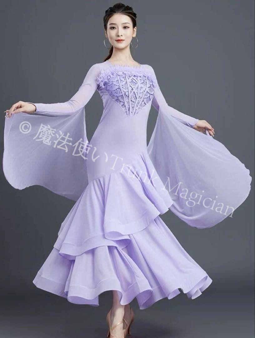  練習着にも最適 ドレス 発表会やダンスパーティにも ドレス ダンス衣装 社交ダンス