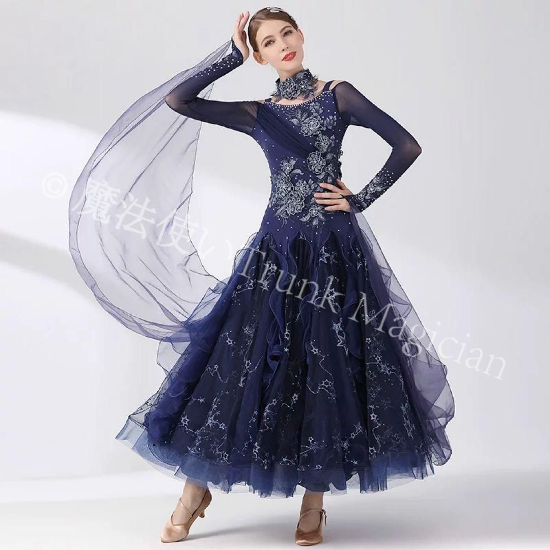 新品未使用】競技会にも最適！フロート付き豪華スタンダードドレス