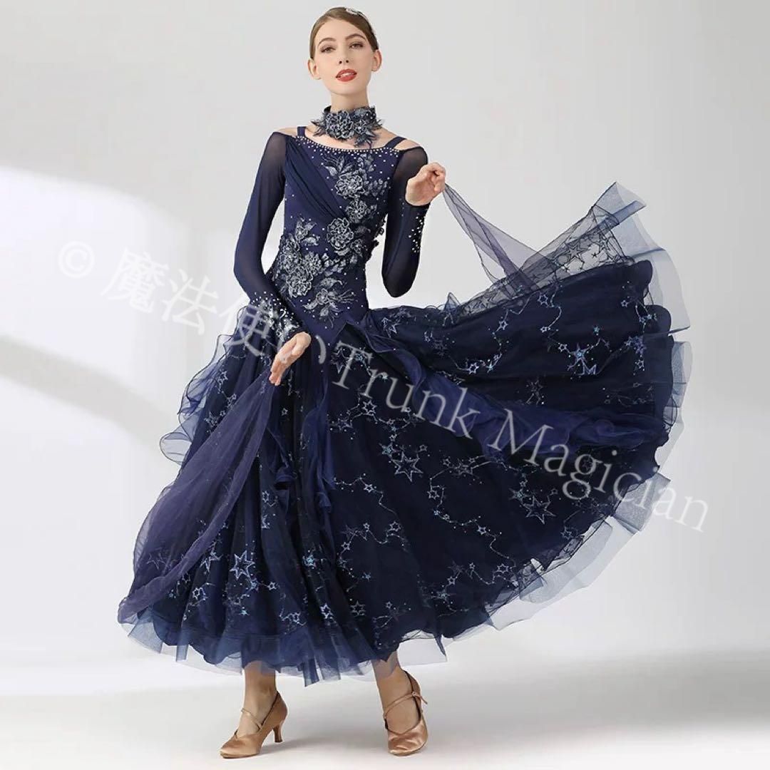 新品未使用】競技会にも最適！フロート付き豪華スタンダードドレス