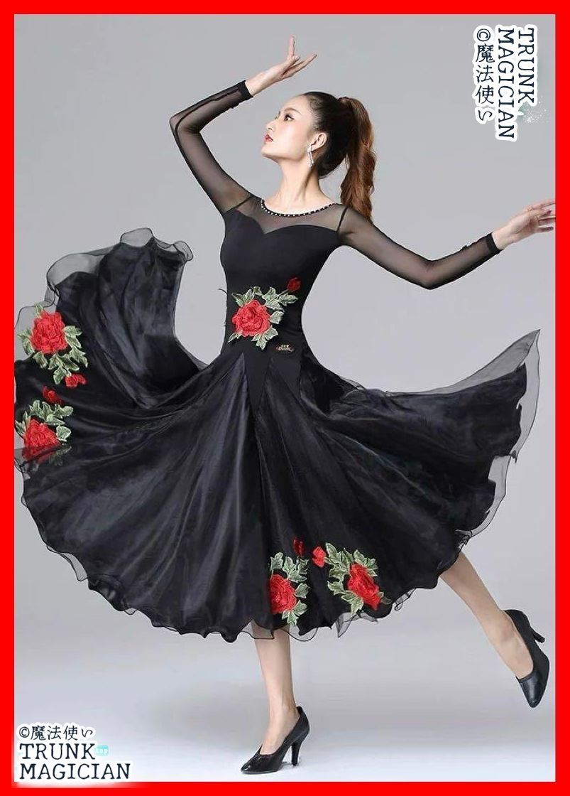 全新 ラテン- 兼用ドレスデモ 発表会 ダンスパーティーに