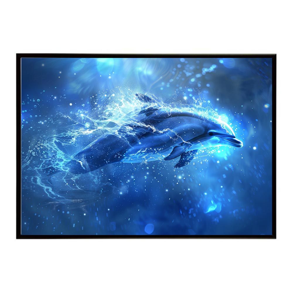 A1サイズ（約59x84cm）】【lh-poster-6012】イルカ 海 ブルー