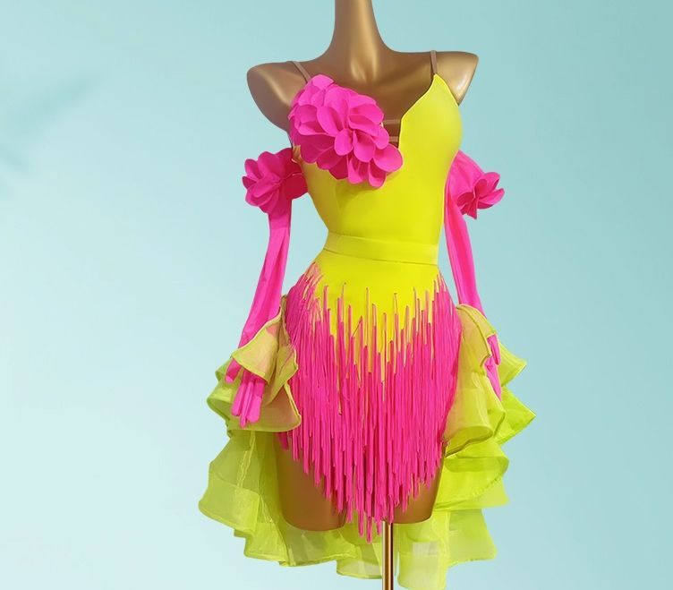  オーダーメイド 社交ダンス衣装 ラテンワンピースドレス ドレス ダンス衣装 社交ダンス