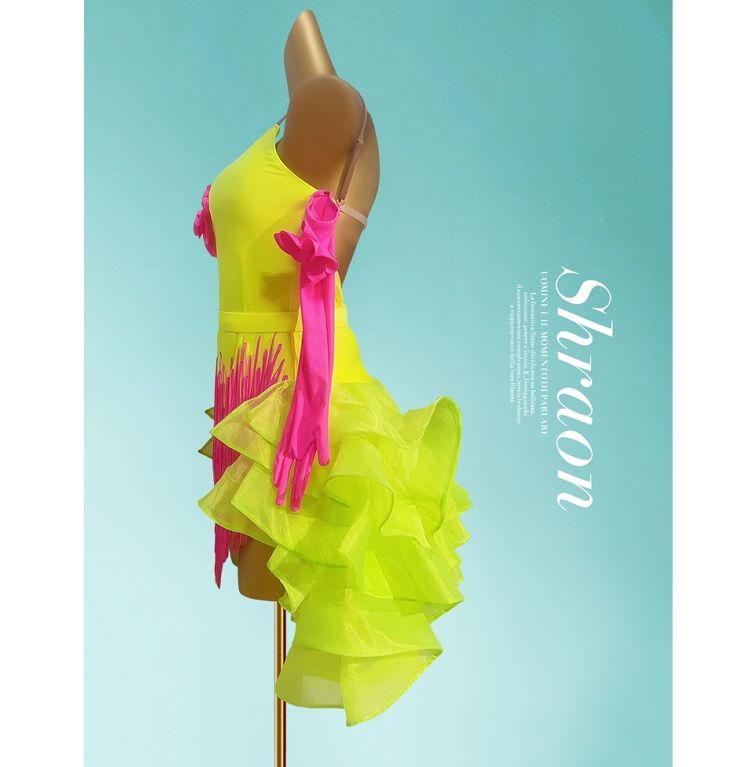 社交ダンス衣装 ラテンワンピースドレス