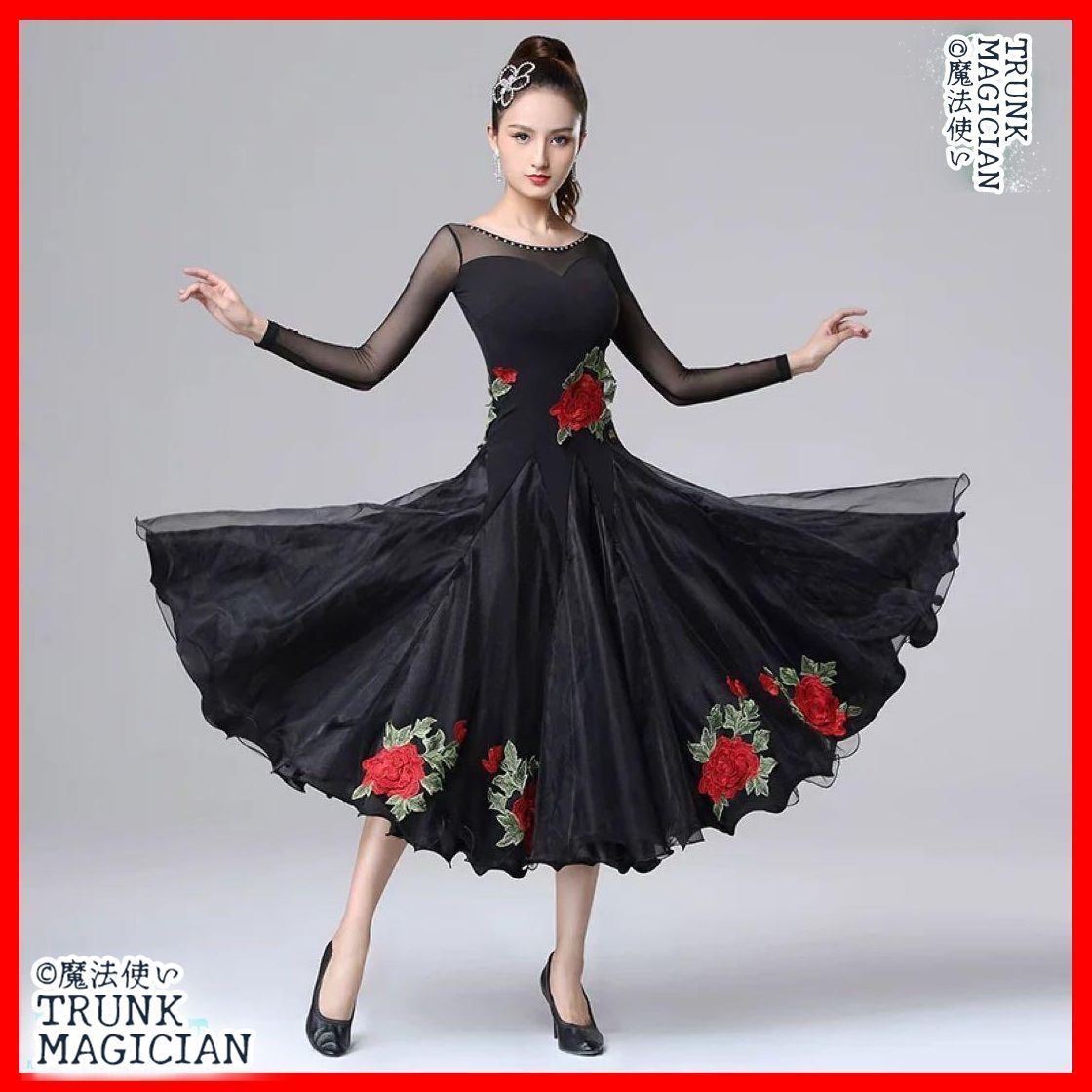 全新 ラテン 兼用ドレスデモ 発表会 ダンスパーティーに