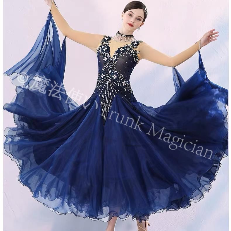 新品未使用】社交ダンスドレス モダン ワルツ タンゴ ドレス