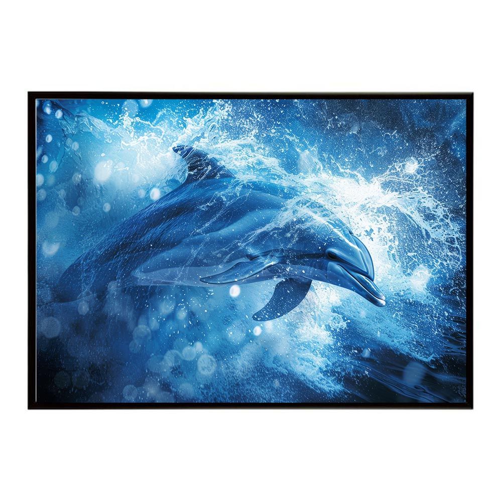 B1サイズ（約73x103cm）】【lh-poster-6013】イルカ 海 ブルー