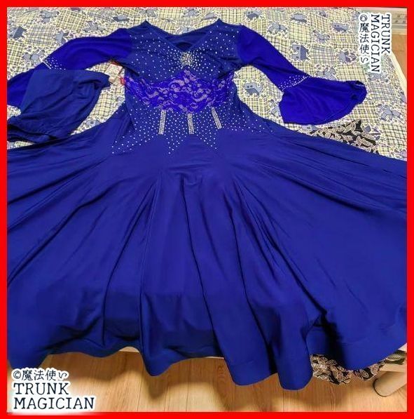 新品未使用】社交ダンスドレス ラテンドレス レース 透けません フレア