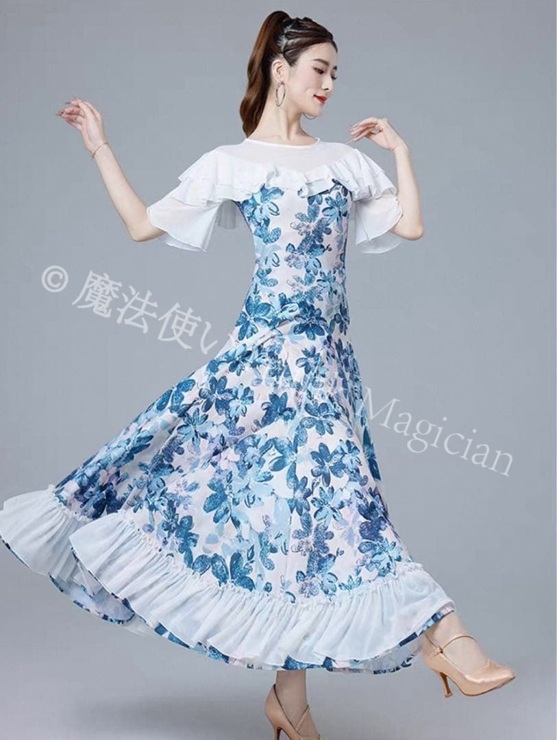 ♥ 花柄ワンピースで練習も気分が上がる ダンスパーティーや発表会でも活躍