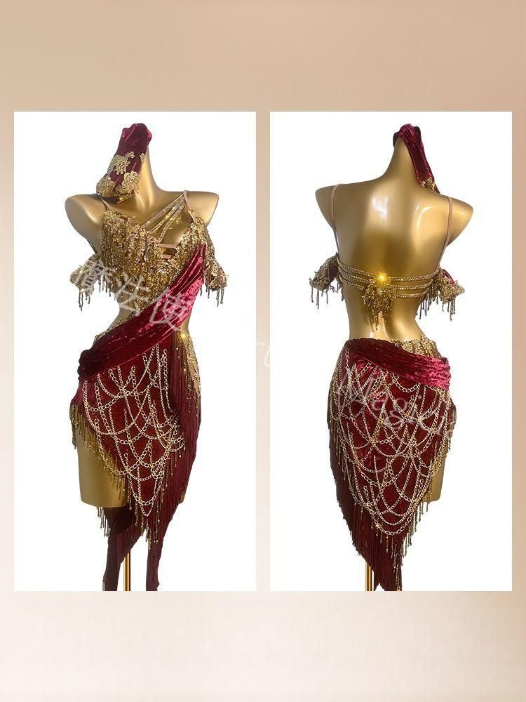 新品未使用】ラテン ドレス 豪華オーダーメイド ラテンドレス 競技用