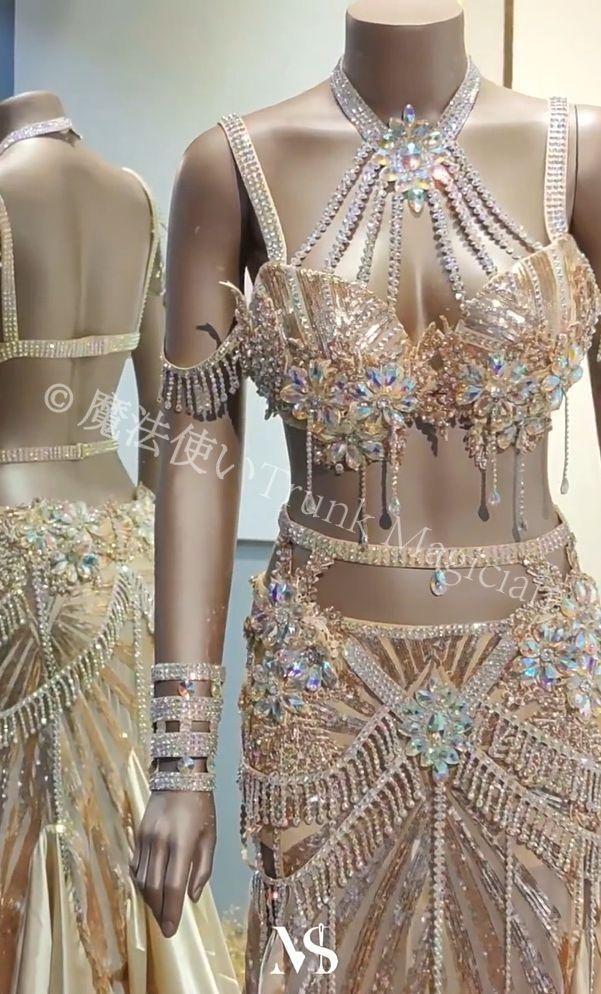 ベリーダンス衣装 ブラスカート 付 豪華 オーダーメイド