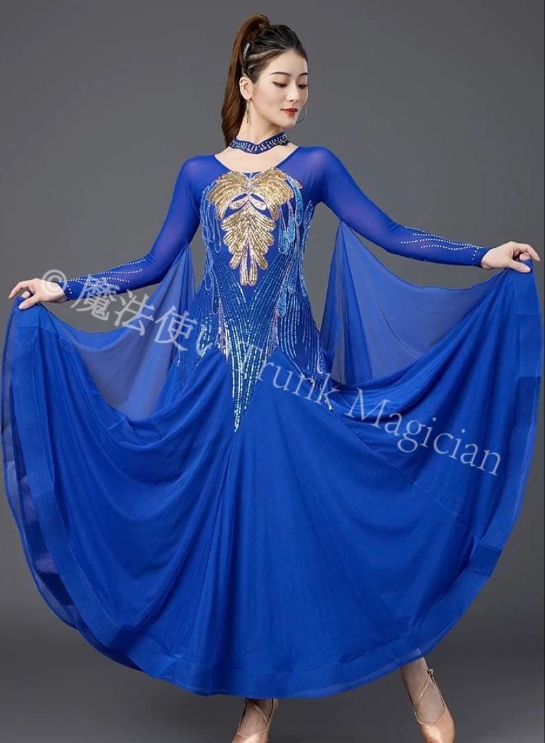 ♥ キラキラスタンダードドレス 競技会やデモ ダンスパーティーで大活躍