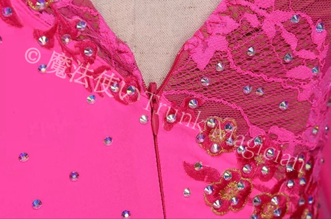 新品未使用】ストーン輝く スタンダードドレス 華やかなデザインで競技