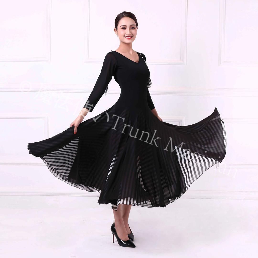 向け練習着 ボーダー柄ワンピースダンスパーティーにも