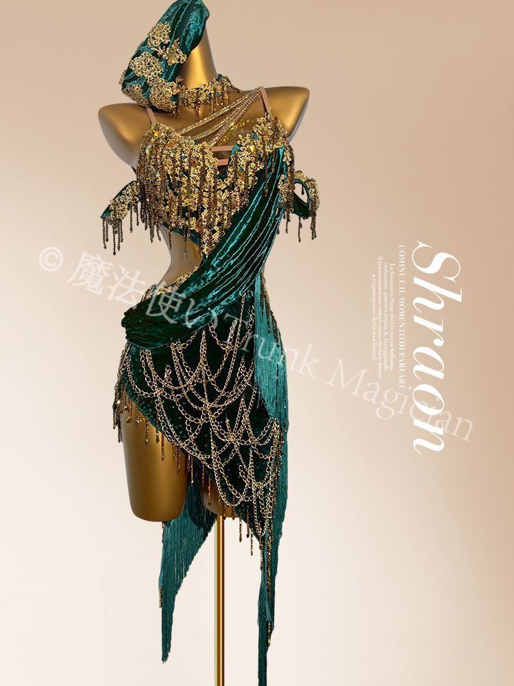 新品未使用】ラテン ドレス 豪華オーダーメイド ラテンドレス 競技用