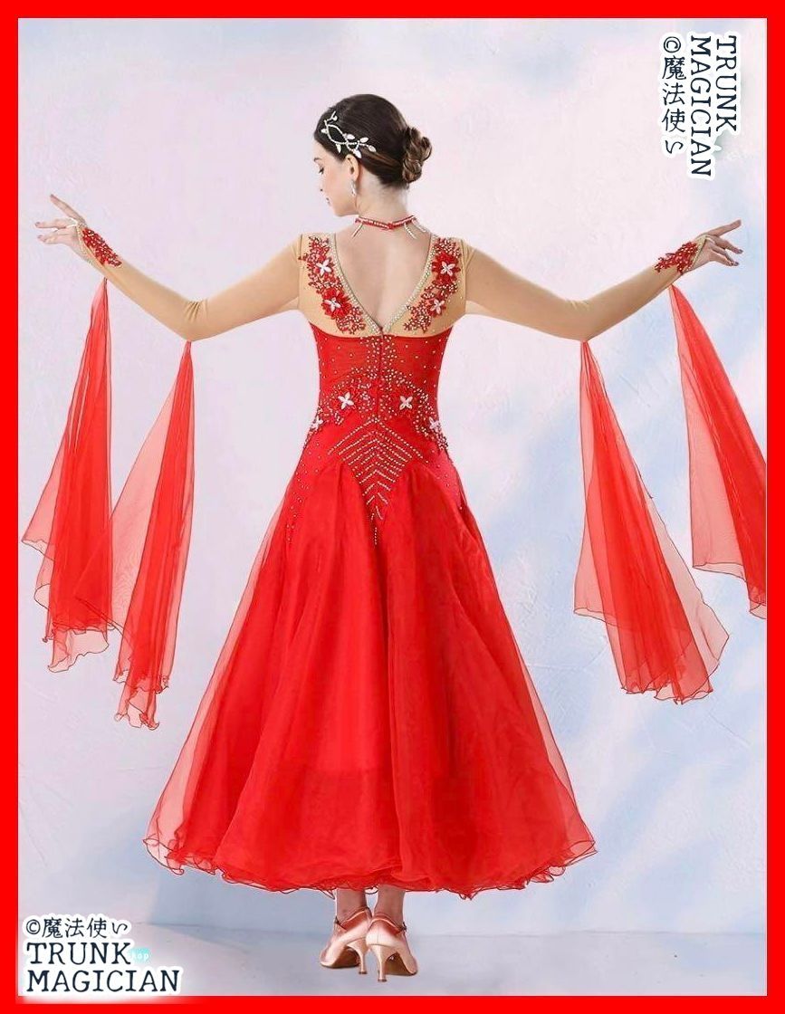 全新 ストーン付き ドレス 発表会 ダンスパーティーに最適