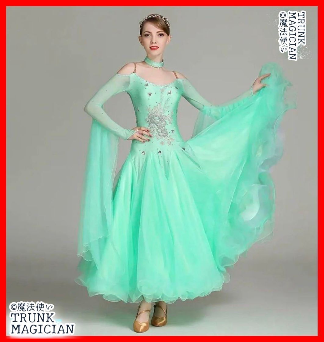 全新 ドレス競技会 発表会 デモ ダンスパーティにも