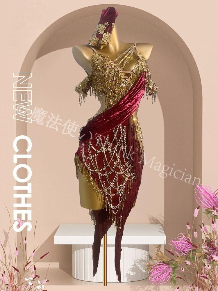 新品未使用】ラテン ドレス 豪華オーダーメイド ラテンドレス 競技用