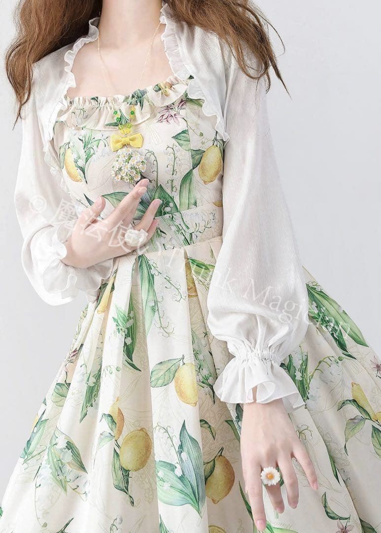 ♥ 爽やかデザイン クラシカルロリータ風シンプルワンピース 普段着やデートに最適