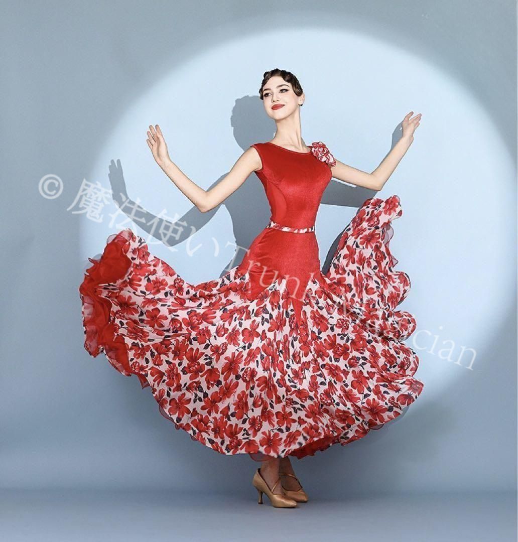 花柄 ワンピース 練習着 デモダンスパーティに