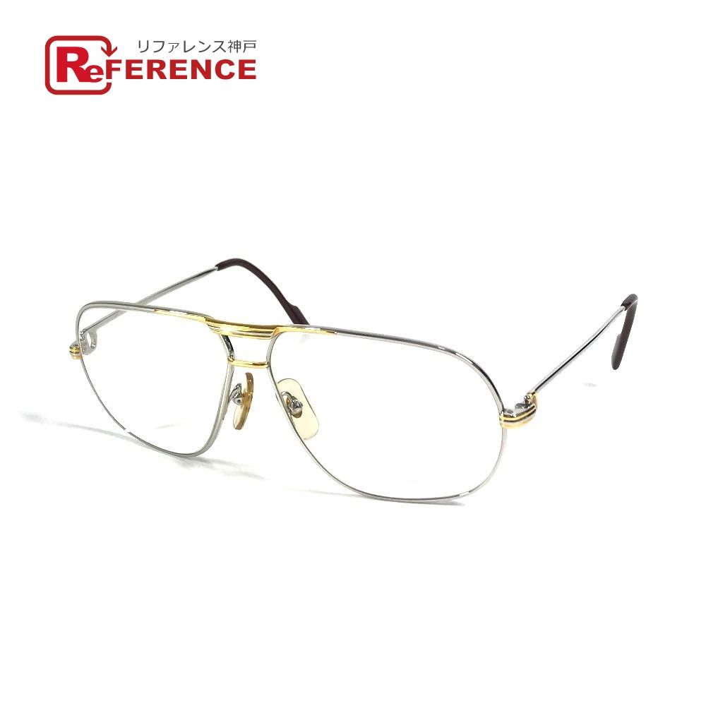 CARTIER カルティエ 眼鏡 ロゴ トリニティ メタル シルバー - メルカリ