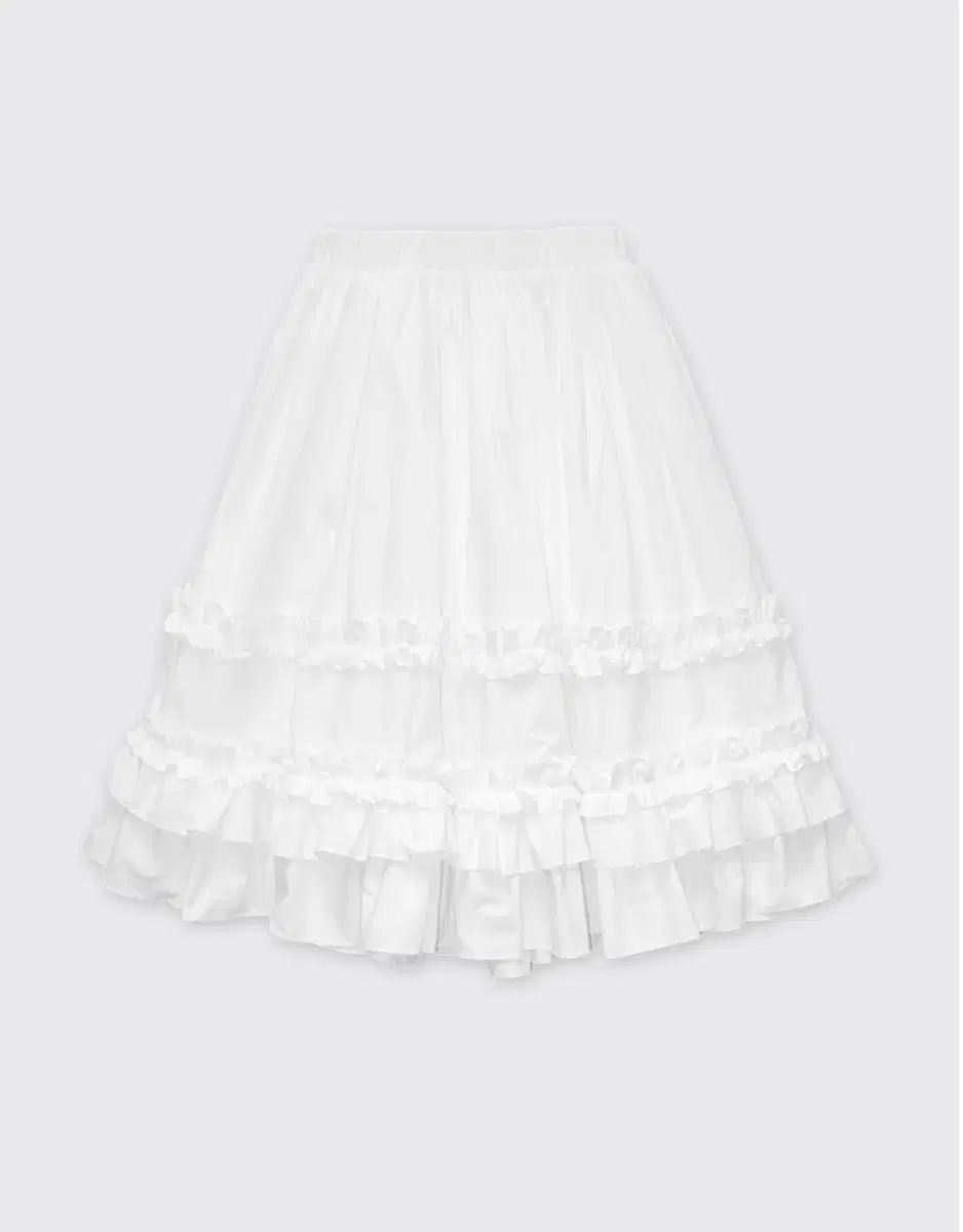 Saenginstudios ruffle pleated midi skirt white