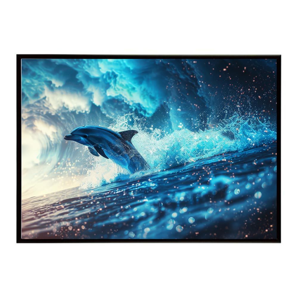 B1サイズ（約73x103cm）】【lh-poster-6043】イルカ 海 ブルー