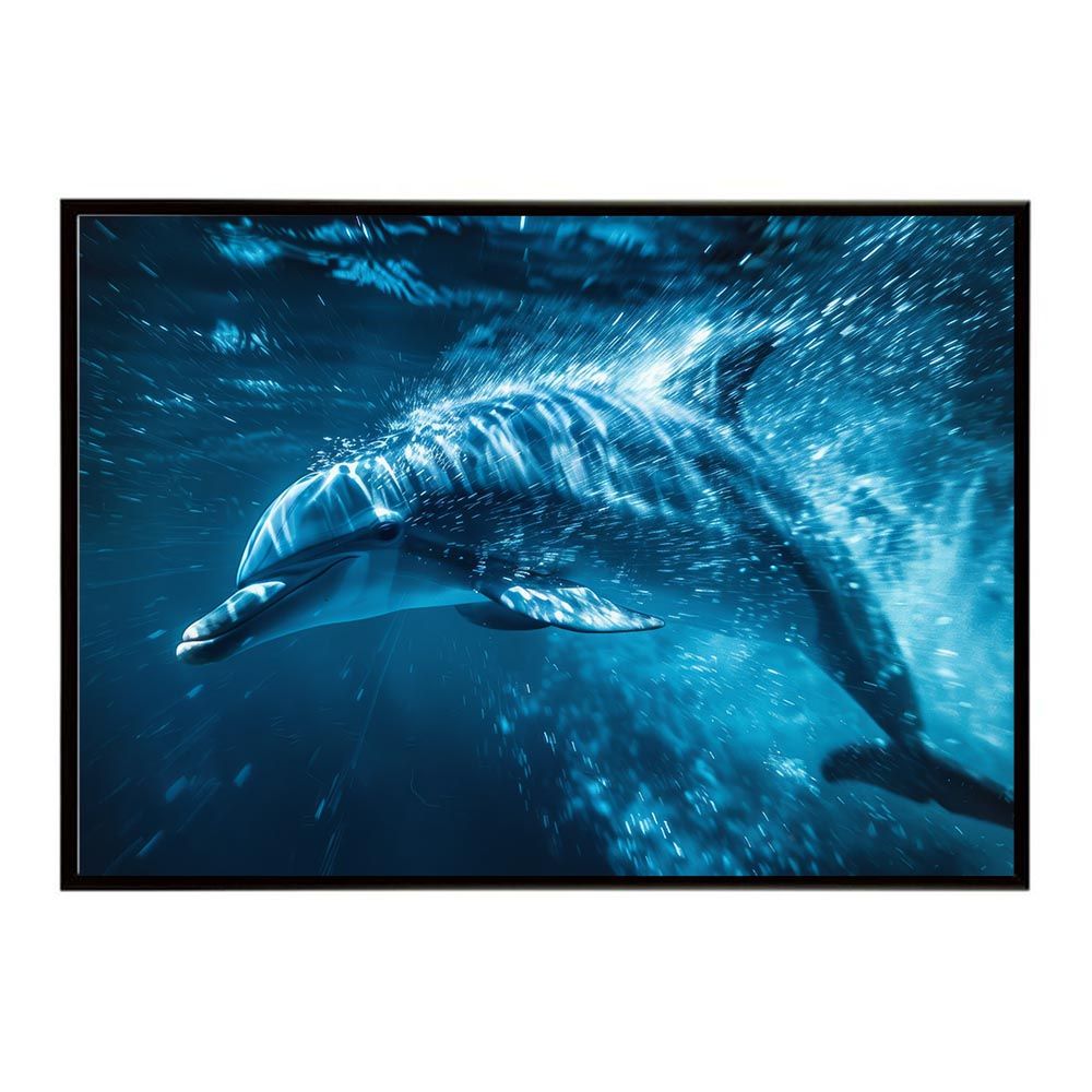 A1サイズ（約59x84cm）】【lh-poster-6044】イルカ 海 ブルー