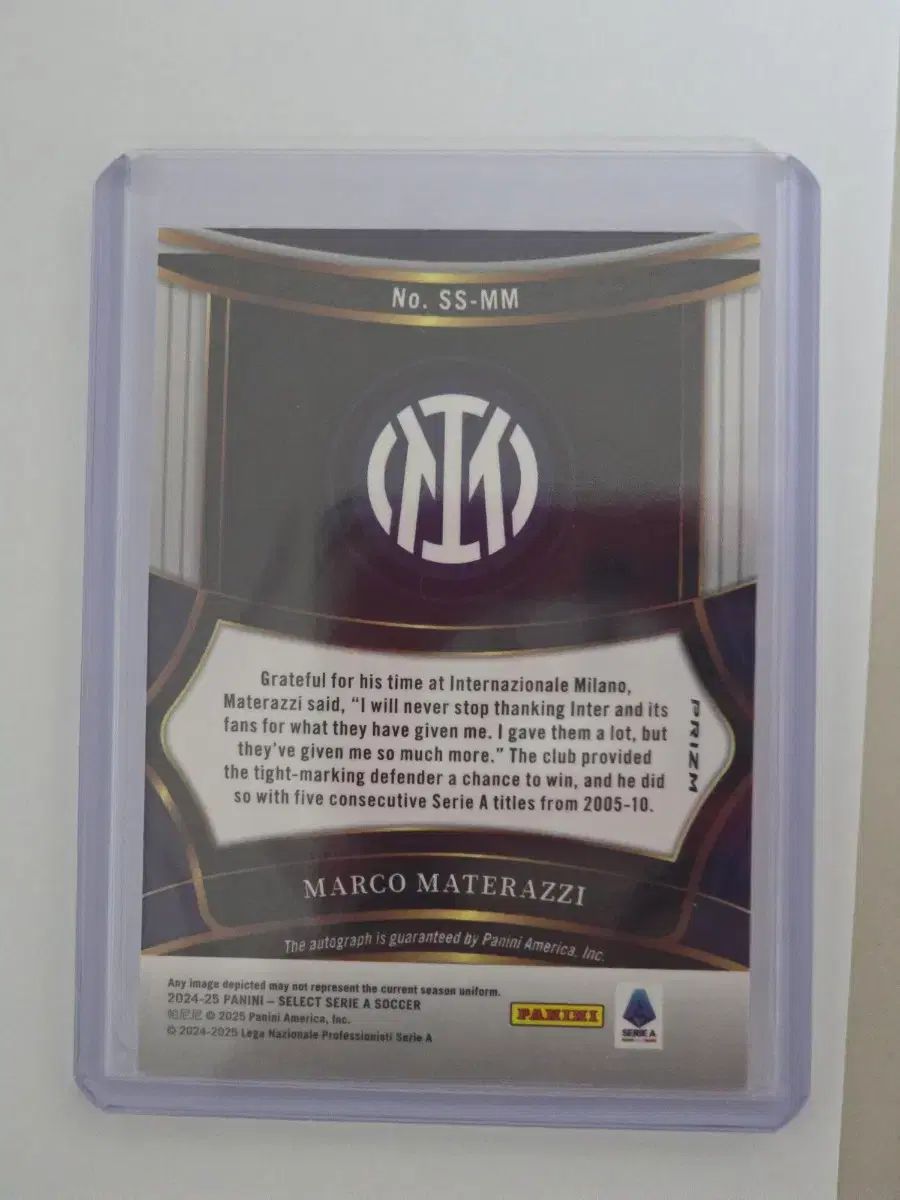 2025 25 Panini パニーニ セリエ A SS-MM マルコ マテラッチ