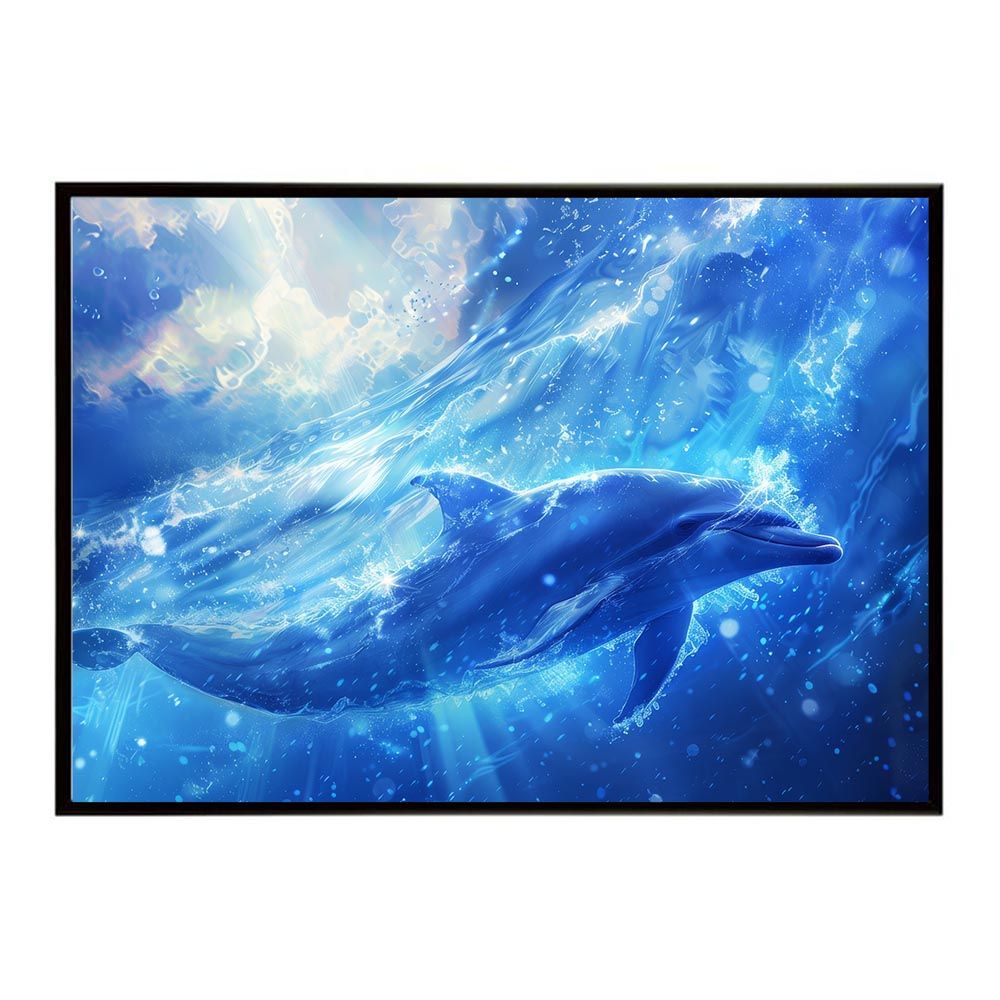 インテリア小物 【A1サイズ（約59x84cm）】【lh-poster-6056】イルカ 海 ブルー ドルフィン 夏 ポスター クジラ シャチ 水族館 水中 南国 ハワイ 自然 サーフ インテリア アート