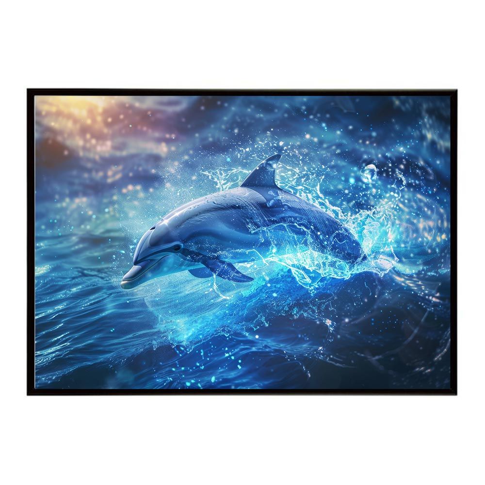 【A2サイズ（約42x59cm）】【lh-poster-6066】イルカ 海 ブルー ドルフィン 夏 ポスター クジラ シャチ 水族館 水中 南国 ハワイ 自然 サーフ インテリア アート
