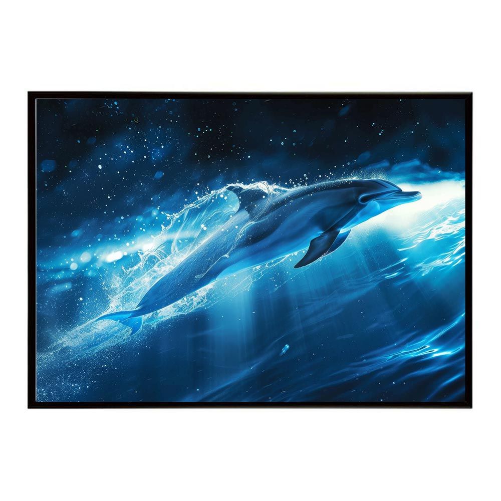 A1サイズ（約59x84cm）】【lh-poster-6082】イルカ 海 ブルー