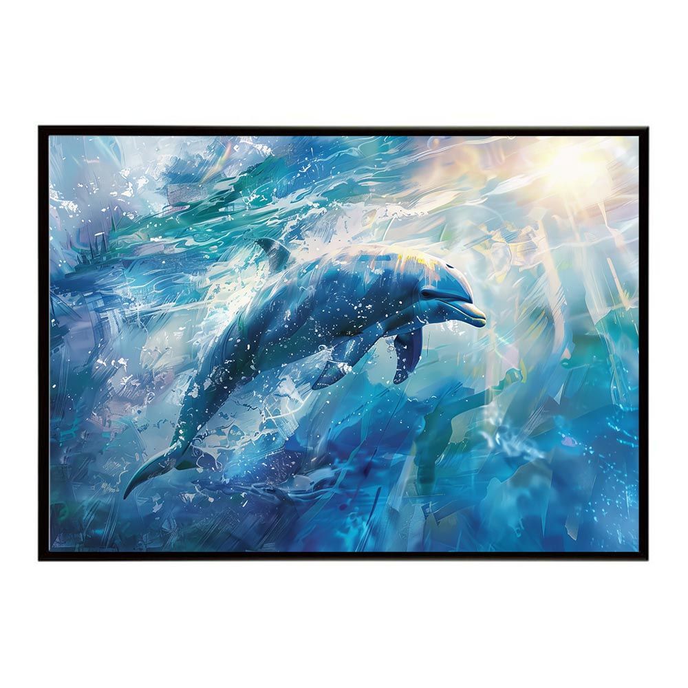 【SALE】土村芳さん掲載ページ（約A3サイズ） A3サイズ（約30×42cm）】【lh-poster-6087】イルカ 海 ブルー