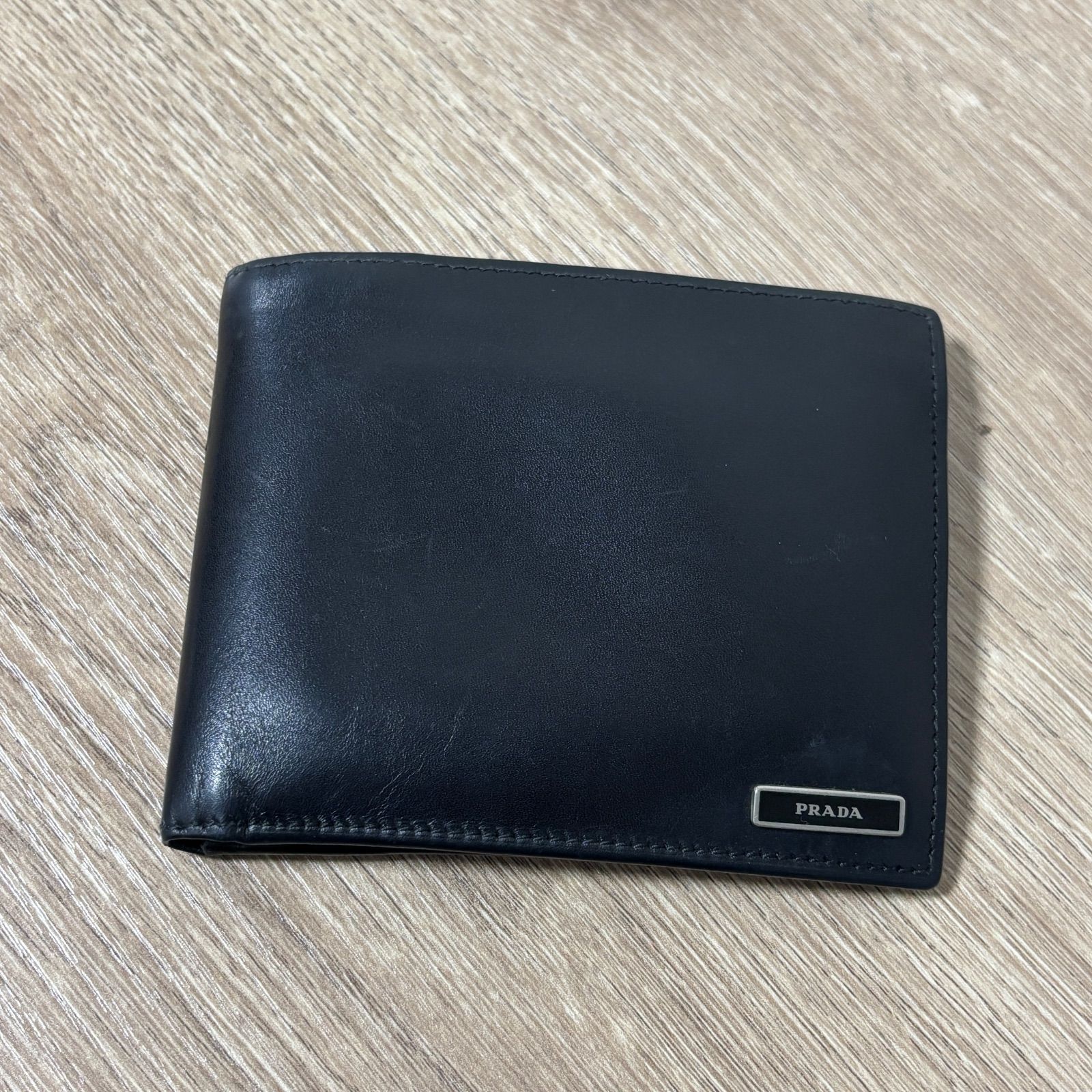 PRADA プラダ レザー 二つ折り財布 メンズ