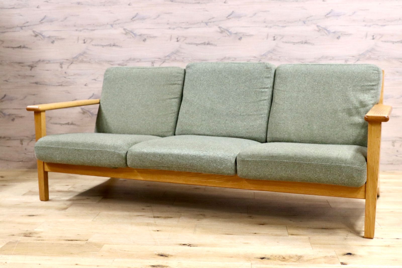 GMIH 332 unico ウニコ VISKA ヴィスカ 3人掛けソファ トリプルソファ オーク材 グリーン 北欧スタイル