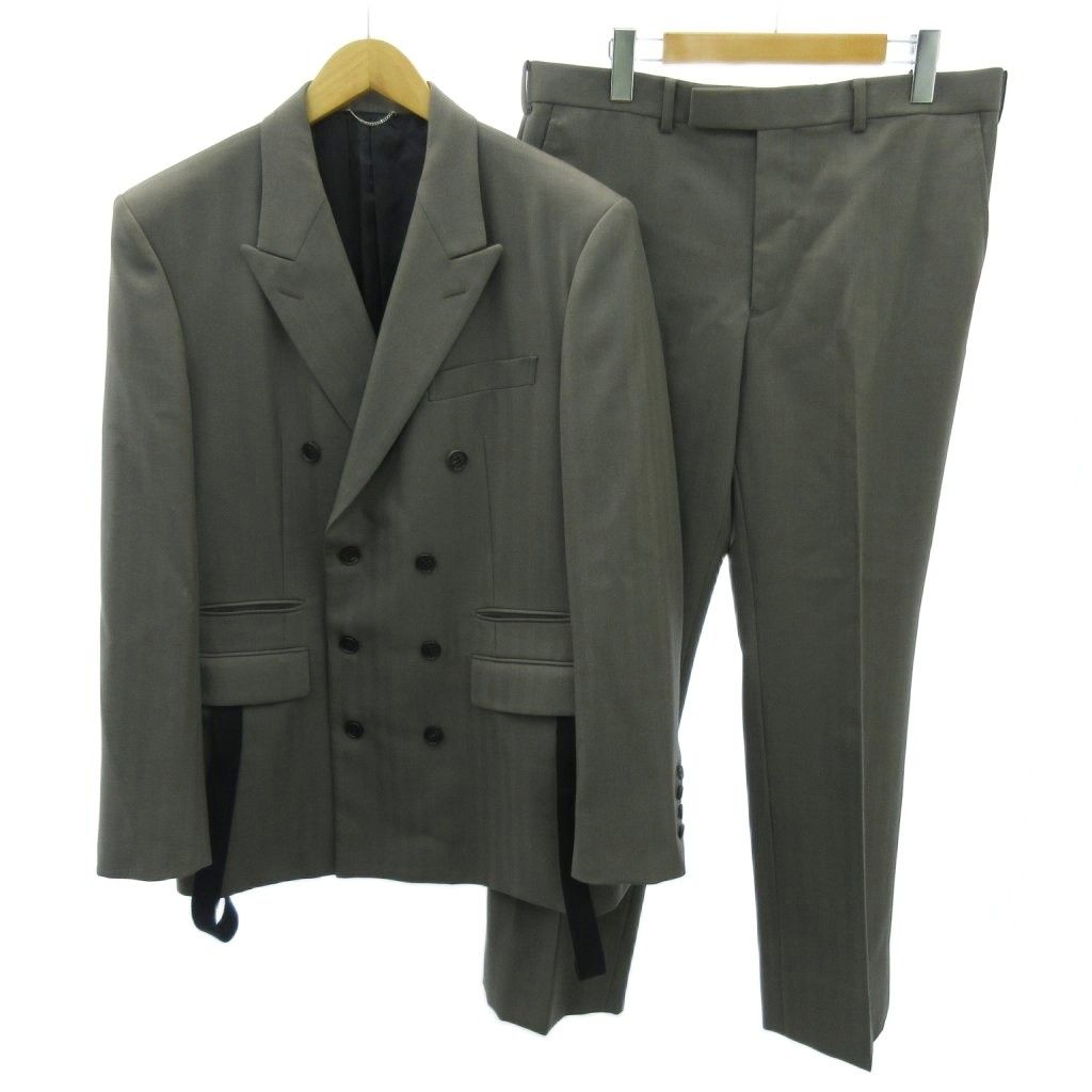 ジョンローレンスサリバン JOHN スーツ セットアップ テーラードジャケット パンツ ダブルブレスト サイドボタン 1 A 005-0121-08 1206