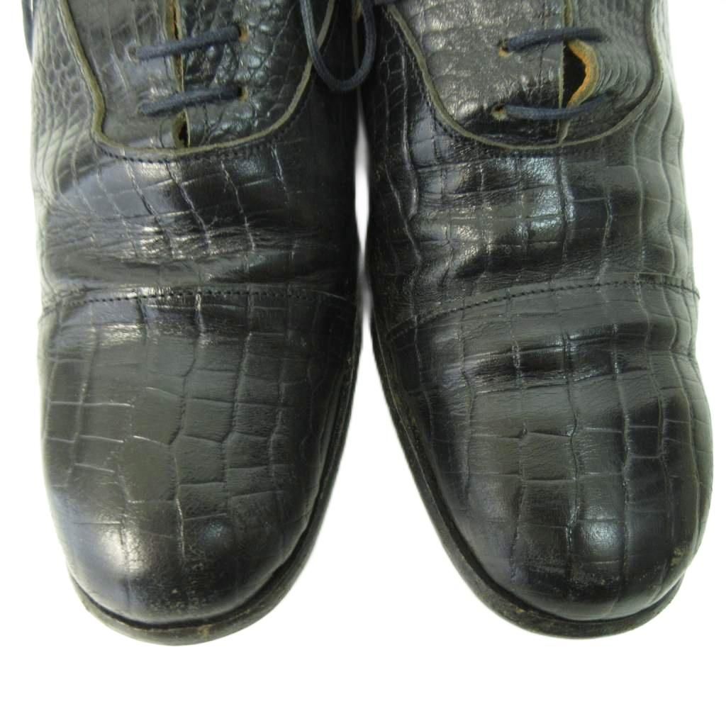 ポールハーデン Paul Harnden 希少 クロコ型押し ダービーシューズ