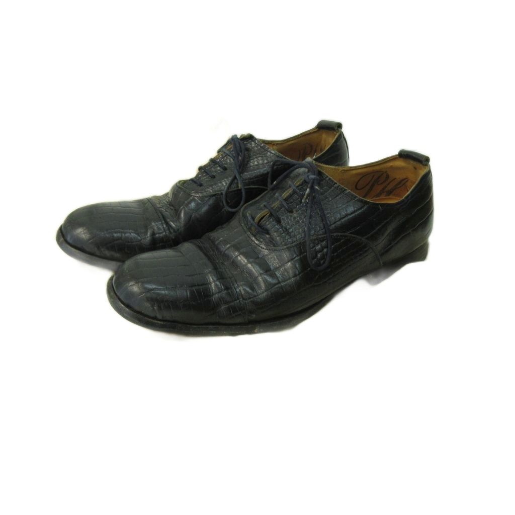 ポールハーデン Paul Harnden 希少 クロコ型押し ダービーシューズ